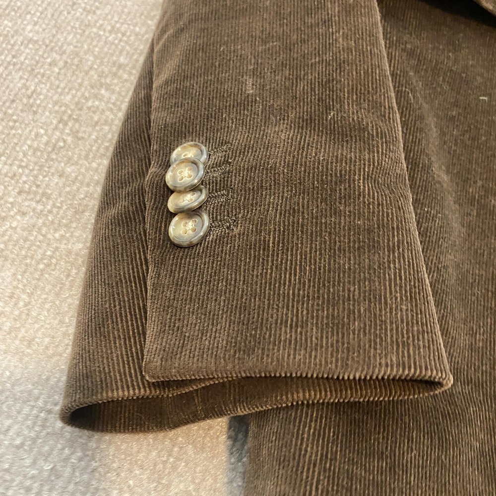 Brooks Brothers 346 Blazer Womens 10 Brown Corduroy Stretch 3 Button Lined - Picture 3 of 11
